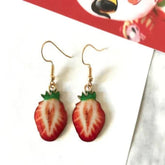 Strawberry Slice Earrings